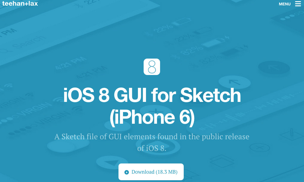 IOS 8 GUI for Sketch