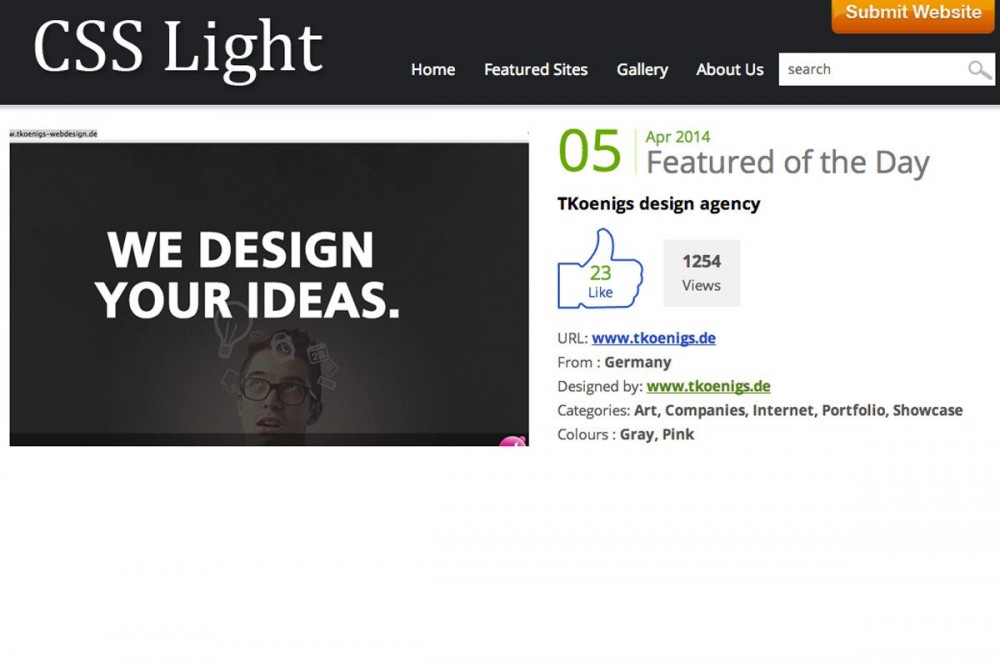 TKoenigs design agency on css light