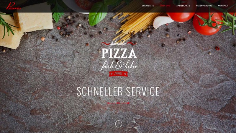 Pizzeria Webseite